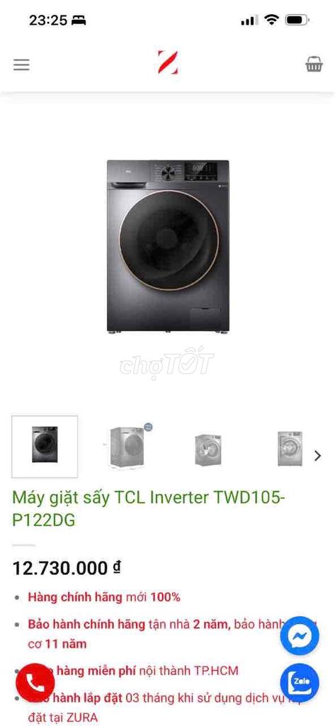 Thanh lý máy giặt sấy TCL Inverter TWD105-P122DG. Mua bán Máy giặt tại Huyện Đông Anh Hà Nội được đăng bởi Chiến Vân hình 1