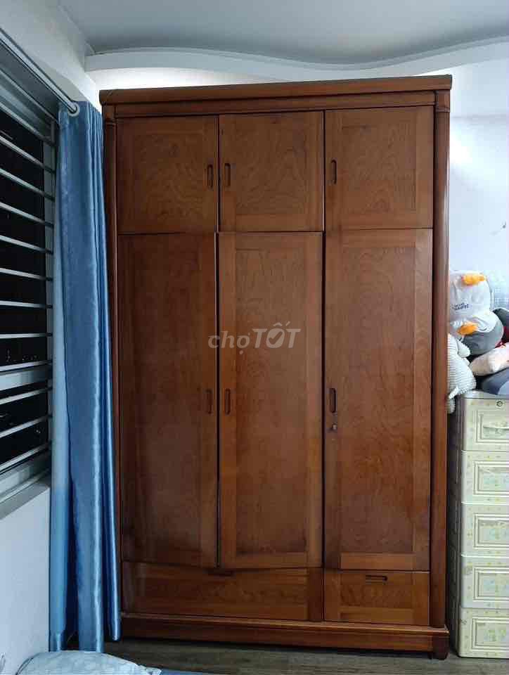 Tủ quần áo Gỗ xoan đào Nâu 3 cánh 1m6 x 2m6. Mua bán Tủ, kệ gia đình tại Quận Long Biên Hà Nội được đăng bởi Mai hình 1