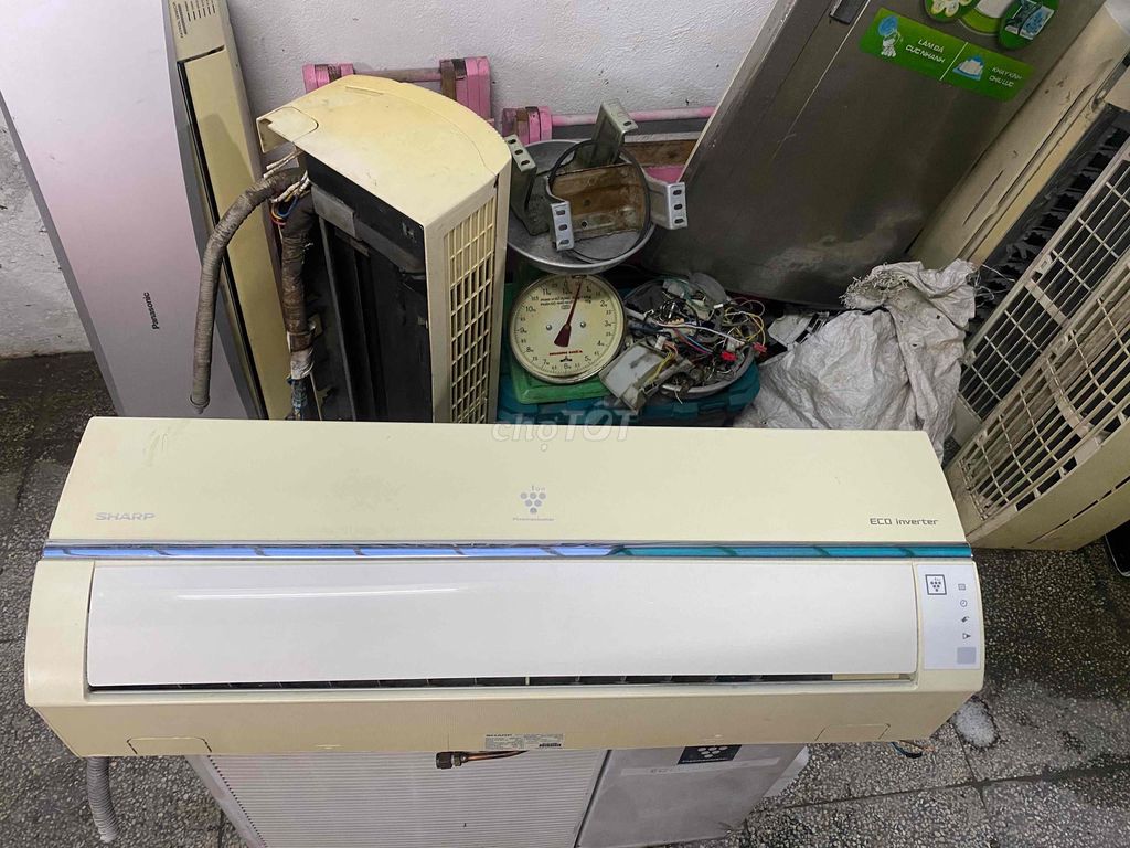 máy lạnh shap 1 hp inverter đẹp zin bh 1 năm