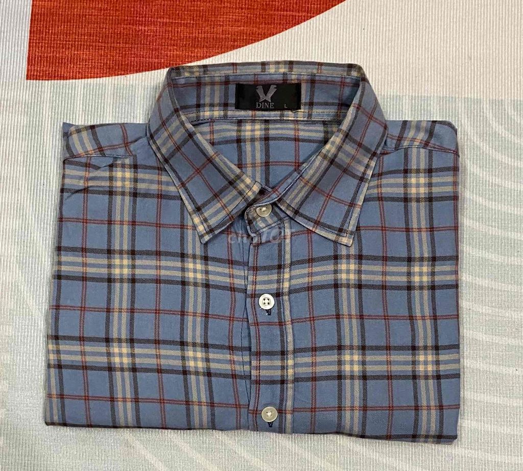 Áo sơ mi nam DINE Coton kẻ caro size L. Mua bán Quần áo tại Quận Thanh Xuân Hà Nội được đăng bởi Chú Phúc hình 1