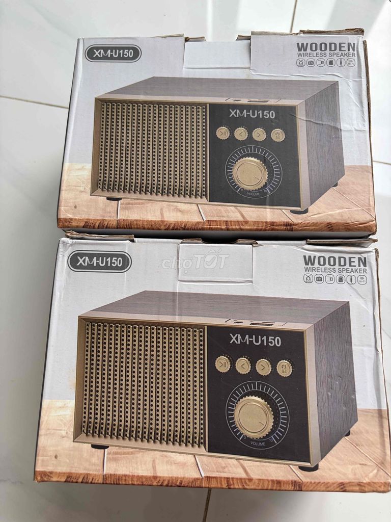Loa Bluetooth XM-U150 Gỗ Nâu Vàng. Mua bán Tivi, Âm thanh tại Quận Thanh Khê Đà Nẵng được đăng bởi D7 hình 1