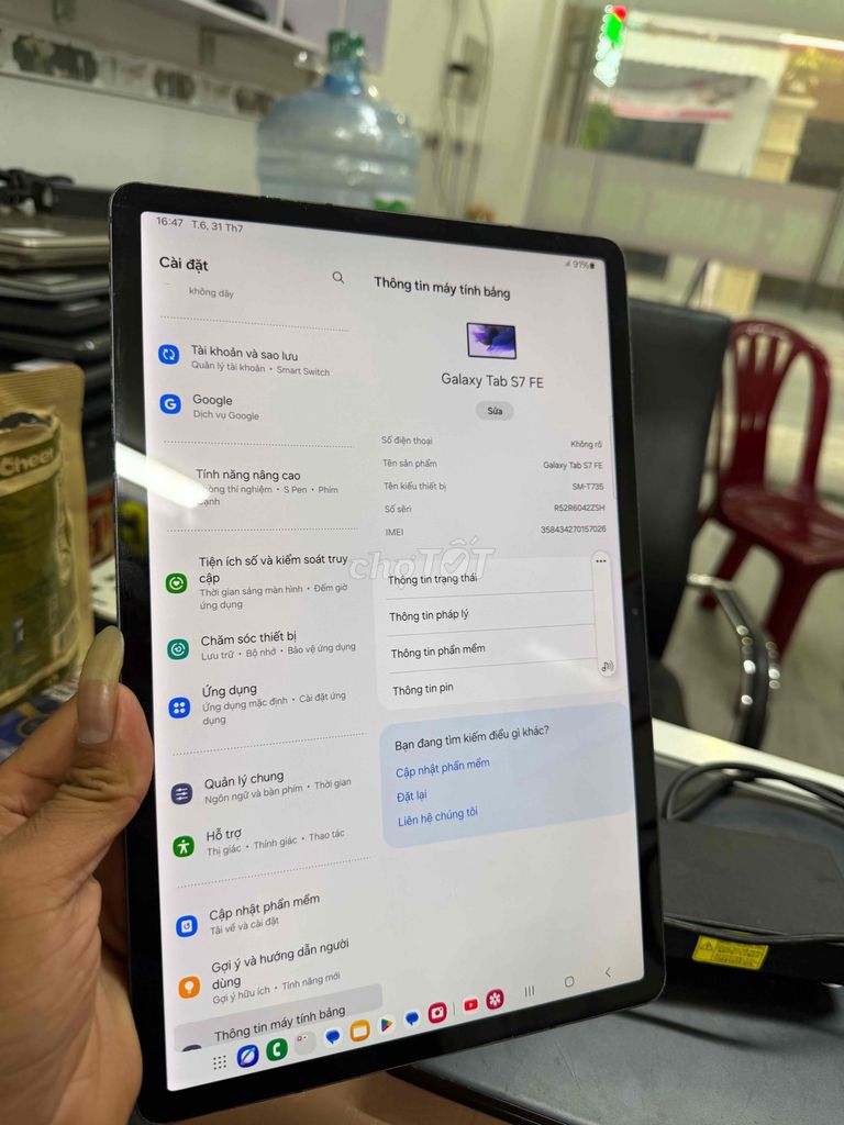 Samsung Galaxy Tab S7 FE 4G Wifi Bao da. Mua bán Máy tính bảng tại Quận Gò Vấp Tp Hồ Chí Minh được đăng bởi Chí Hướng Group  hình 1