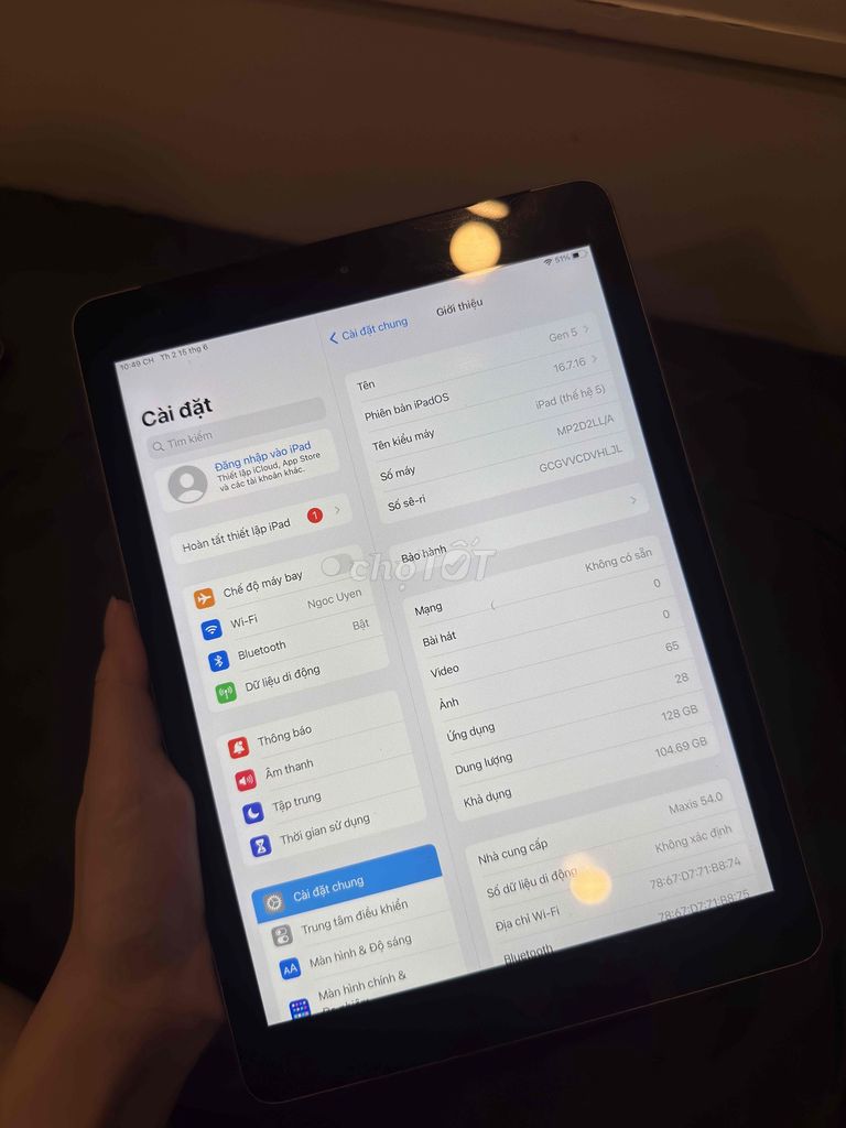 Apple iPad Gen 5 Wifi 3G 128GB Bạc. Mua bán Máy tính bảng tại Quận 12 Tp Hồ Chí Minh được đăng bởi Vi Vi hình 1