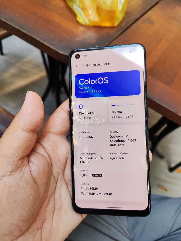 Oppo A95 128GB Đen. Mua bán Điện thoại tại Huyện Cần Giuộc Long An được đăng bởi hiếu hình 1