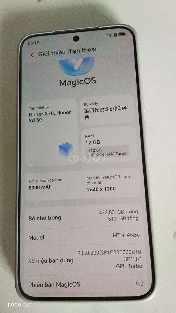 Honor X70 12GB/512GB. Mua bán Điện thoại tại Huyện Phú Giáo Bình Dương được đăng bởi Trần Duyên hình 1