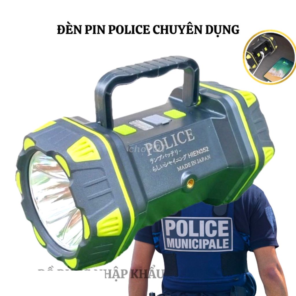 Đèn pin Police Japan siêu sáng 2 đầu đa năng