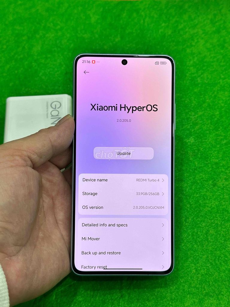 Xiaomi Redmi Turbo 4, bản 16GB/256GB Xanh. Mua bán Điện thoại tại Quận Hoàng Mai Hà Nội được đăng bởi Yến Trang hình 1