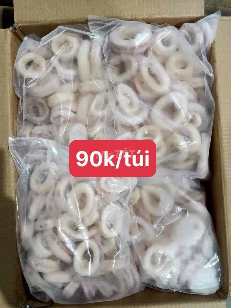 🔥MỰC ỐNG CẮT KHOANH ĐÓNG GÓI TÚI 1KG NET6