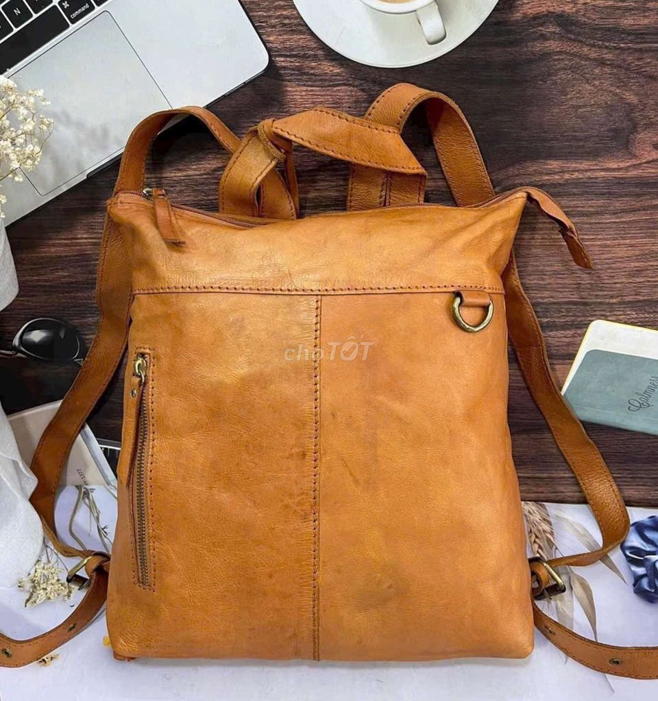 Balo Da bò Nâu Indonesia Unisex sử dụng hàng tuyển. Mua bán Túi xách tại Quận Gò Vấp Tp Hồ Chí Minh được đăng bởi Anh Ba  hàng hiệu tuyển online 2 hình 1