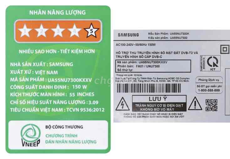 Smart tivi cong Samsung 4K 55 inch UA55NU7300