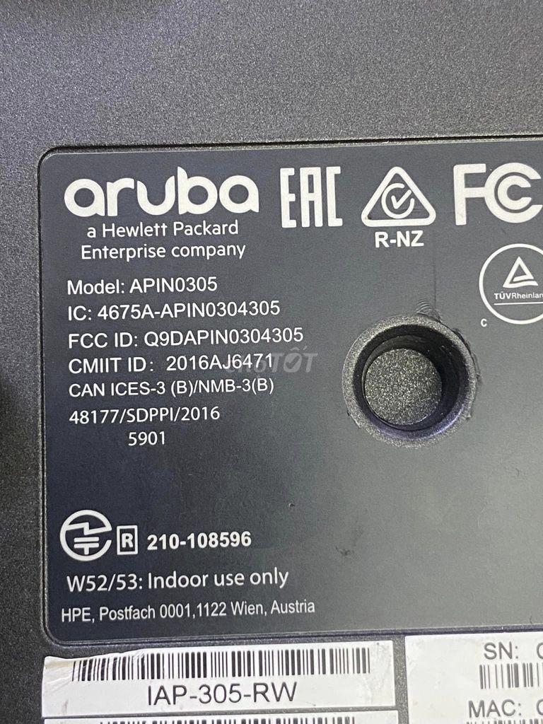 Cục phát wifi Aruba, kèm cục nguồn poe