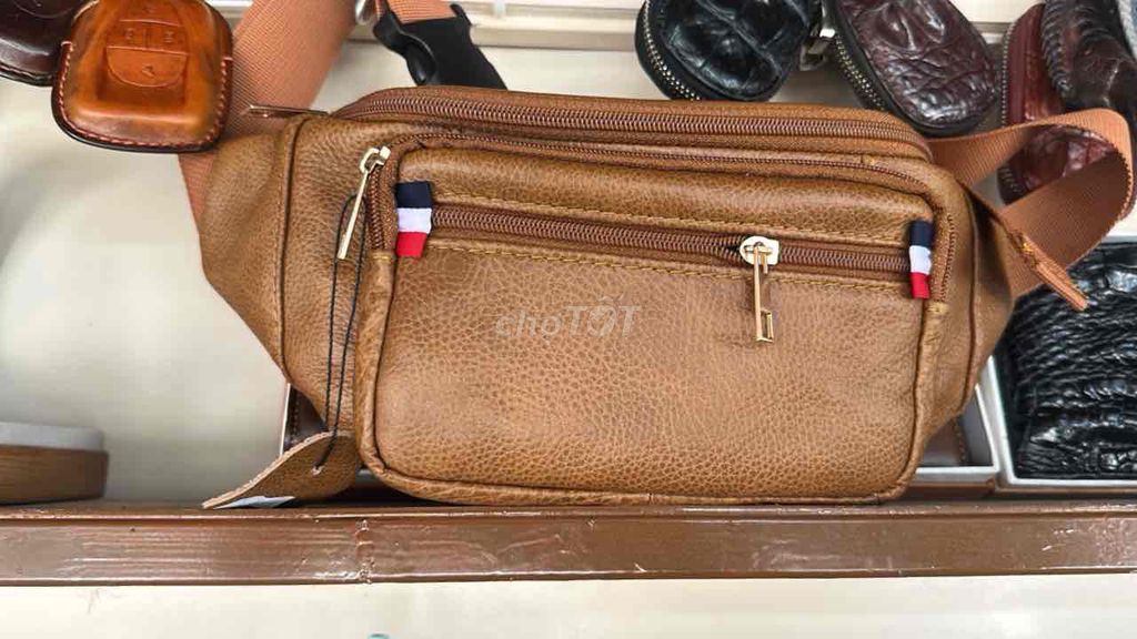 Túi đeo hông da Nâu. Mua bán Túi xách tại Quận Hoàn Kiếm Hà Nội được đăng bởi Shop Đồ Da Thật hình 1