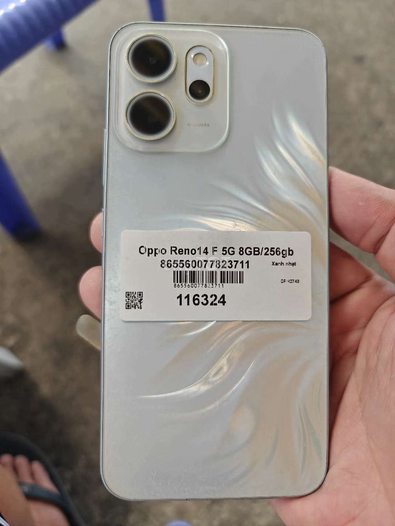 Oppo Reno14 F 5G 256GB Xanh nhạt. Mua bán Điện thoại tại Quận 11 Tp Hồ Chí Minh được đăng bởi Tuấn hình 1