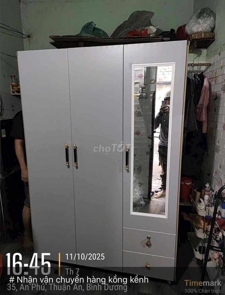 Tủ quần áo Nhựa Đài Loan Xám 1m25x1m8. Mua bán Tủ, kệ gia đình tại Thành phố Thủ Đức Tp Hồ Chí Minh được đăng bởi Hong Le hình 1