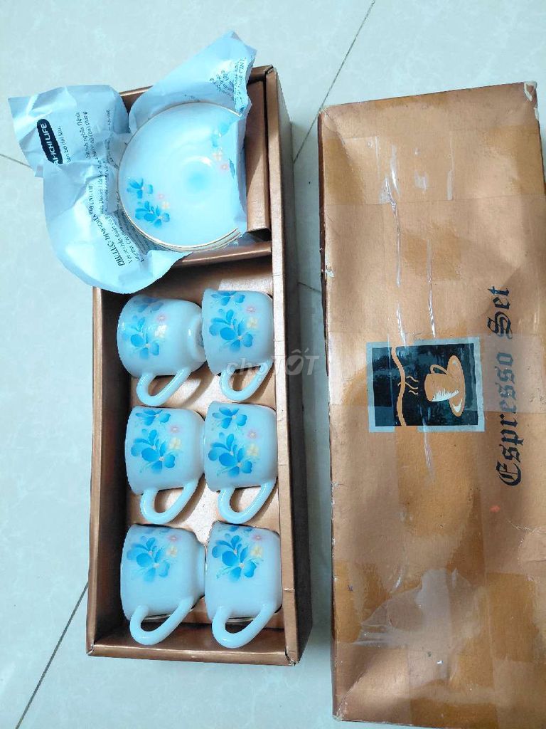 Bộ chén gốm sứ hoa văn. Mua bán Dụng cụ nhà bếp tại Huyện Hoài Đức Hà Nội được đăng bởi HOÀNG ĐỨC hình 1