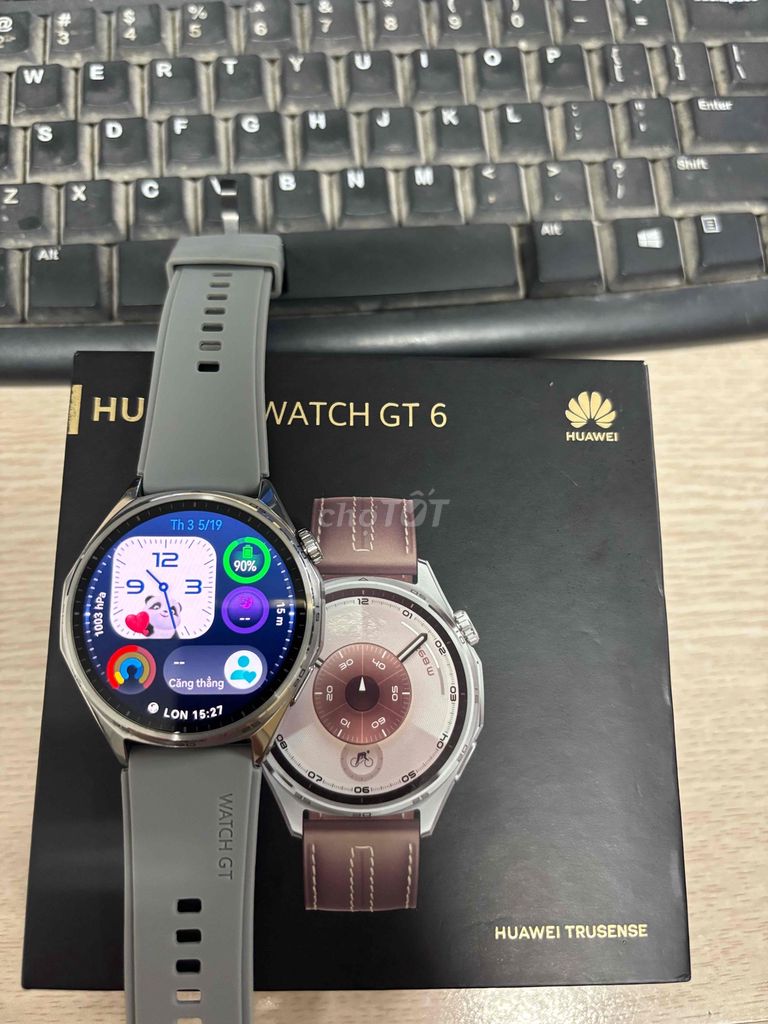 Huawei GT 6 Bạc. Mua bán Thiết bị đeo thông minh tại Quận Hai Bà Trưng Hà Nội được đăng bởi Quốc Bảo hình 1