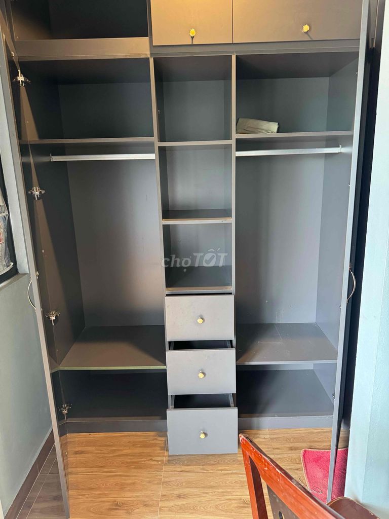 Tủ quần áo Gỗ lõi xanh Xám 176x261cm. Mua bán Tủ, kệ gia đình tại Huyện Đông Anh Hà Nội được đăng bởi Trung Quang hình 1