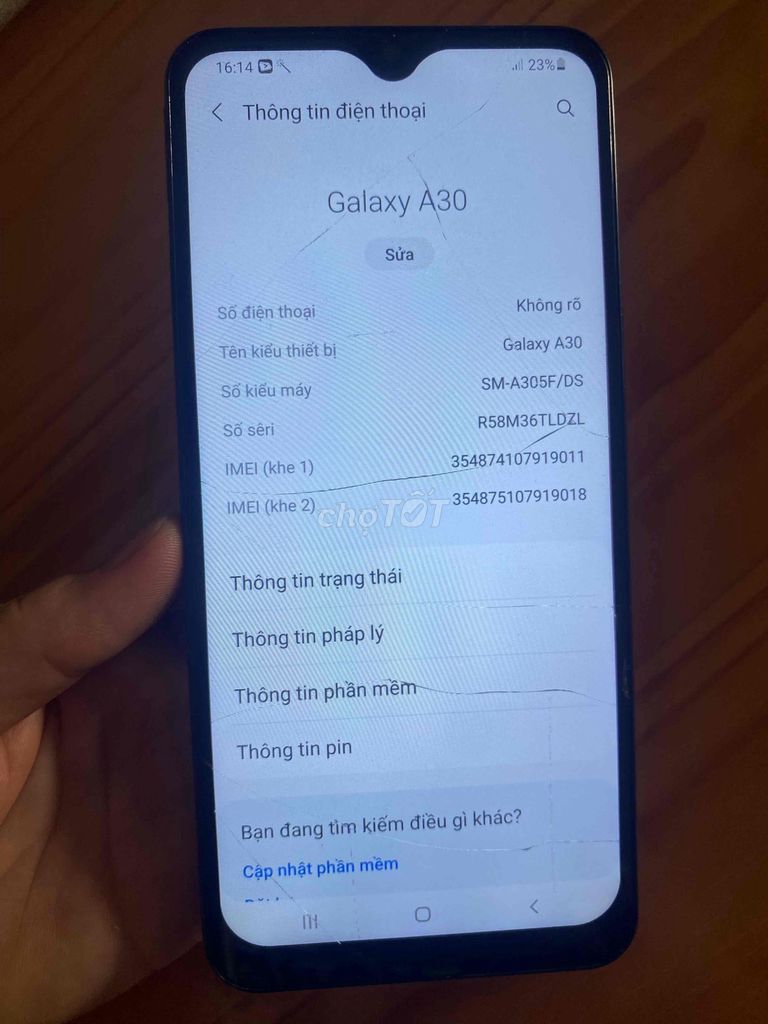 samsung a30 zin nguyên bản 64g. Mua bán Điện thoại tại Huyện Củ Chi Tp Hồ Chí Minh được đăng bởi Linh hình 1