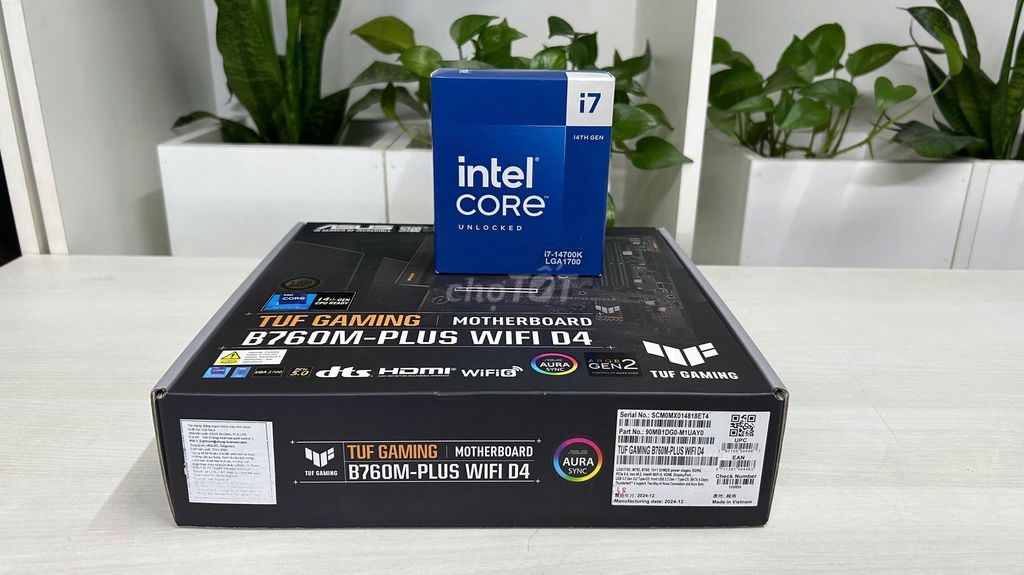 Combo new box hãng B760 Plus I7 14700K