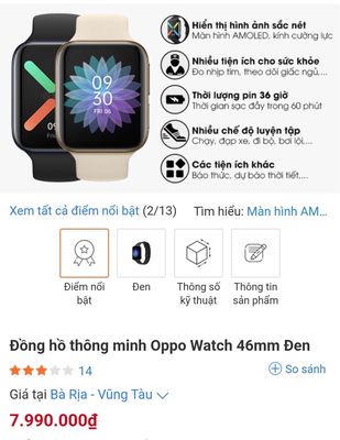 OPPO Watch 46mm đẹp 99%