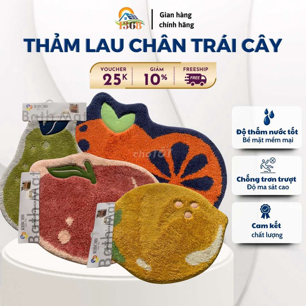 Thảm Len Chùi Chân Trái Cây Cao Cấp mới 100%