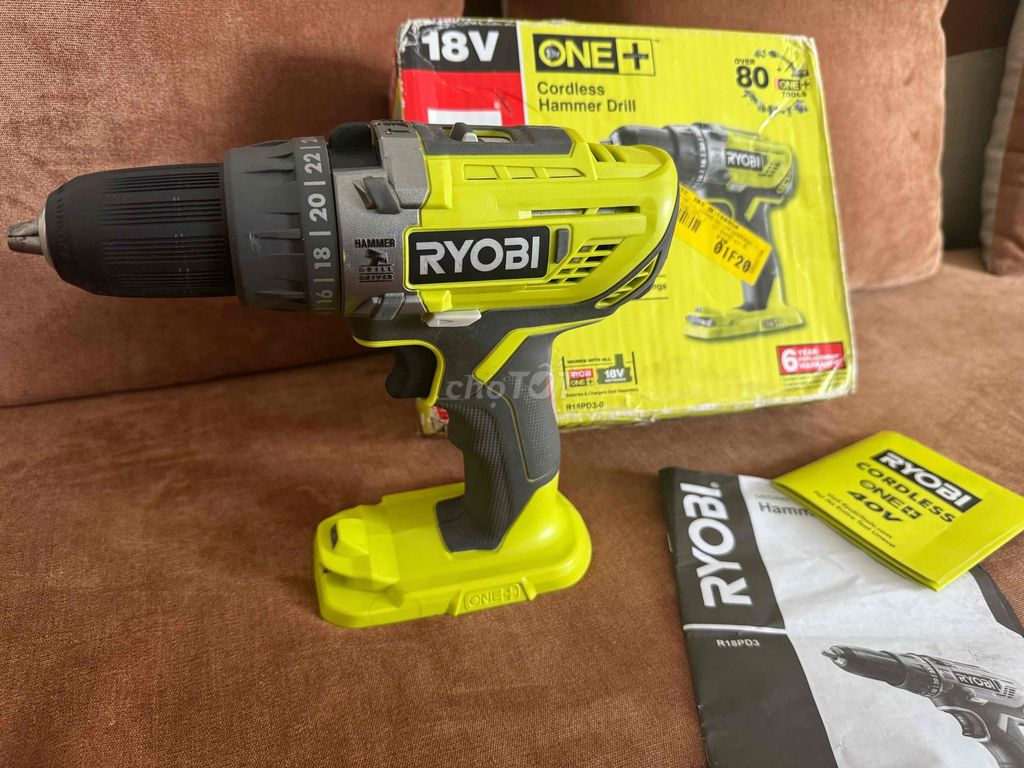 Thân khoan 3CN Ryobi fullbox như mới