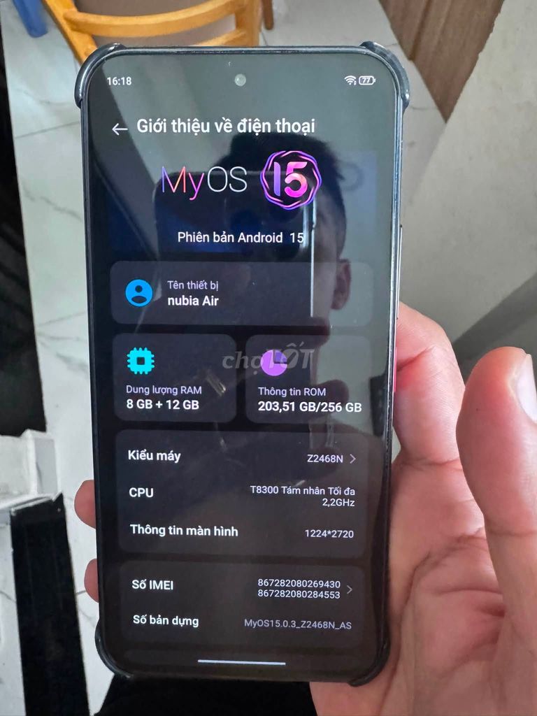 Nubia Air 5G 8GB/256GB Đen. Mua bán Điện thoại tại Quận Bình Thạnh Tp Hồ Chí Minh được đăng bởi Hội Đồ Điện Tử hình 1