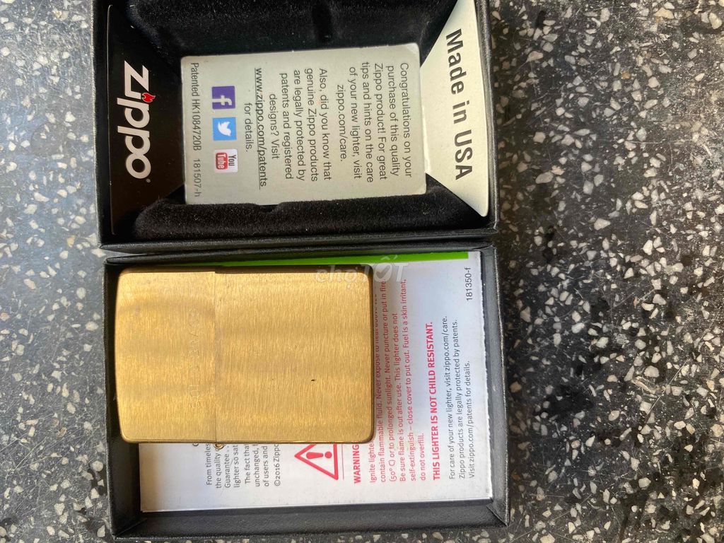 Bật lửa Zippo Đồng Vàng đồng. Mua bán Đồ sưu tầm, đồ cổ tại Thị xã An Nhơn Bình Định được đăng bởi mr liêm hình 1
