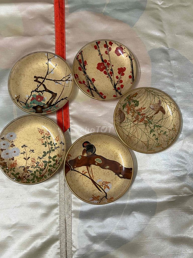 Bộ đĩa decor thuỷ tinh mạ vàng. Mua bán Cây cảnh, đồ trang trí tại Huyện Bình Chánh Tp Hồ Chí Minh được đăng bởi SHOP SI JP hình 1