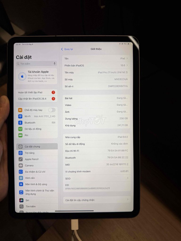Apple iPad Pro 2020 11 inch 256GB. Mua bán Máy tính bảng tại Quận Cầu Giấy Hà Nội được đăng bởi quang hình 1