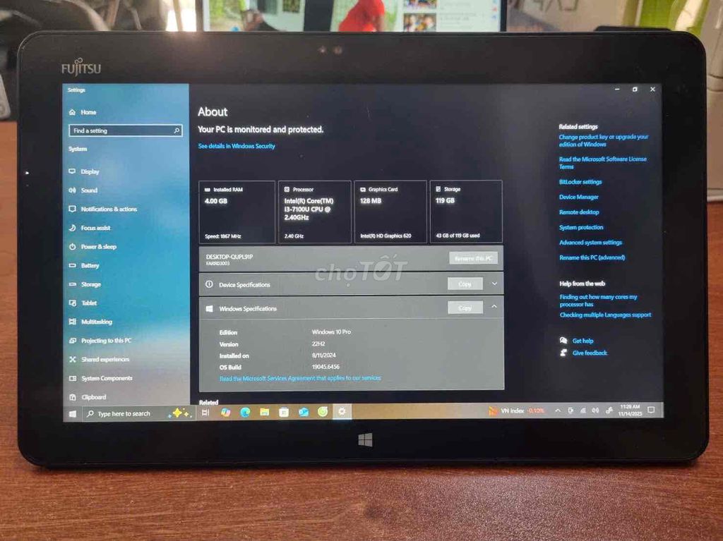 Fujitsu R727/P i3-7100U 12.5 inch 4GB/128GB SSD. Mua bán Máy tính bảng tại Thành phố Thủ Đức Tp Hồ Chí Minh được đăng bởi Do Van Tinh hình 1