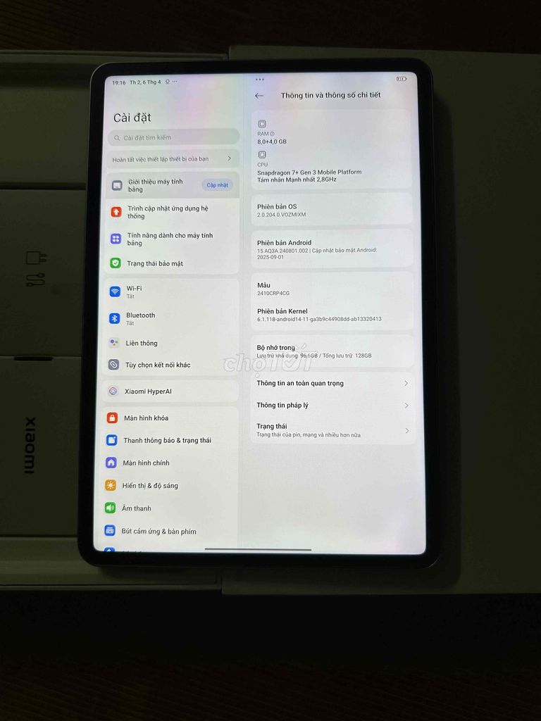 Xiaomi Mi Pad 7 8GB/128GB Xám 99,99%. Mua bán Máy tính bảng tại Huyện Gio Linh Quảng Trị được đăng bởi BimBimMẹƠi hình 1