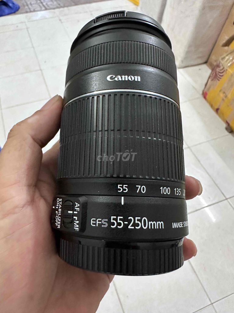 Ống kính máy ảnh Canon EF-S 55-250mm. Mua bán Máy ảnh, Máy quay tại Thành phố Sóc Trăng Sóc Trăng được đăng bởi Phạm Toàn Thắng hình 1