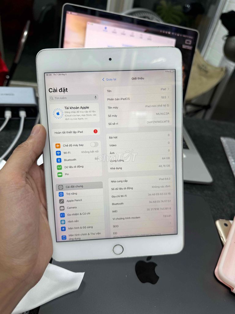 Apple iPad mini 5 64GB 4G. Mua bán Máy tính bảng tại Quận Bình Thạnh Tp Hồ Chí Minh được đăng bởi Quang apple   hình 1