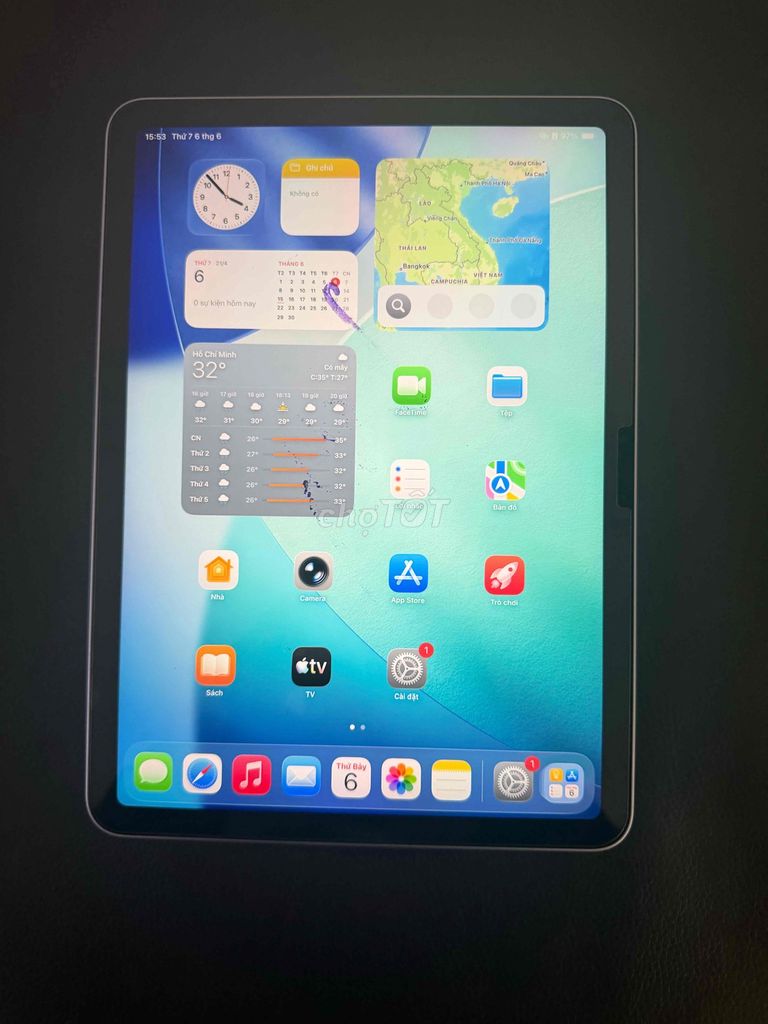 Ipad Air 6 ( M2 ) 128gb wifi only mới 97%. Mua bán Máy tính bảng tại Quận 8 Tp Hồ Chí Minh được đăng bởi Nguyễn Khánh Minh hình 1