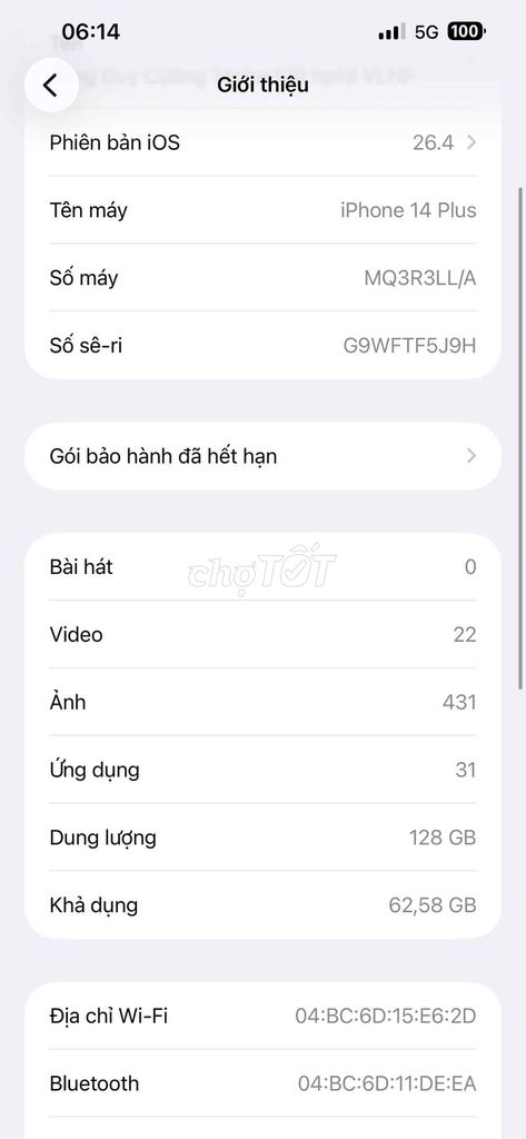 14 plus trắng 128G. Mua bán Điện thoại tại Huyện Nhơn Trạch Đồng Nai được đăng bởi cuong tong hình 1