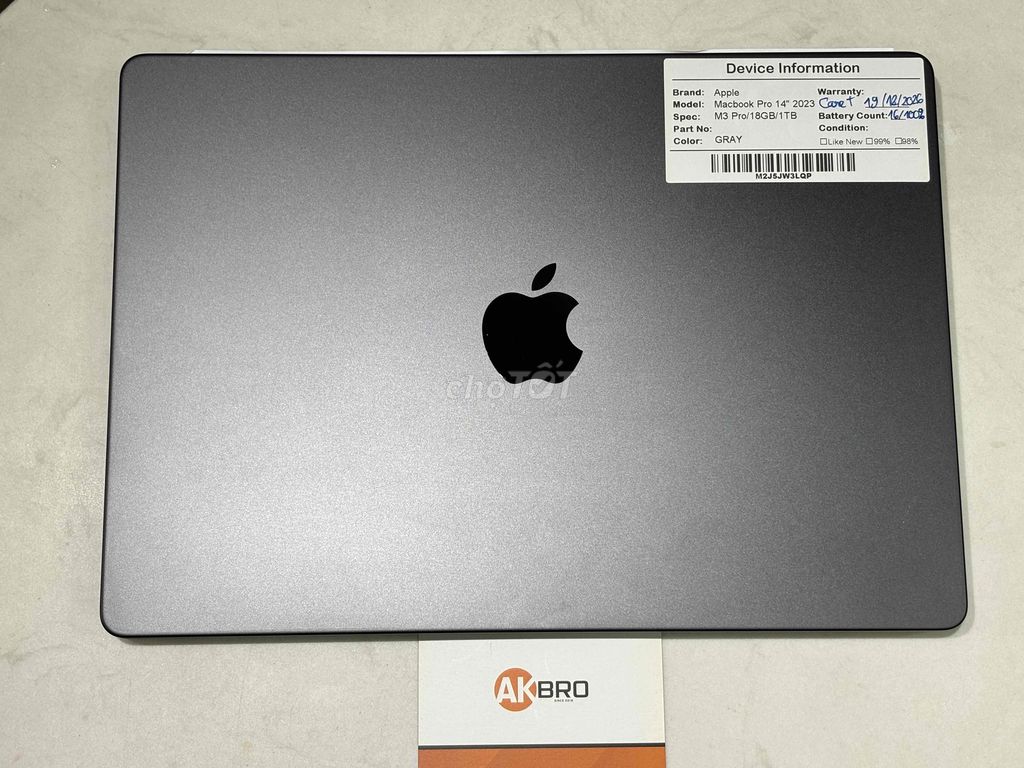 MacBook Pro 14” M3 Pro/18/1TB Care + 2026