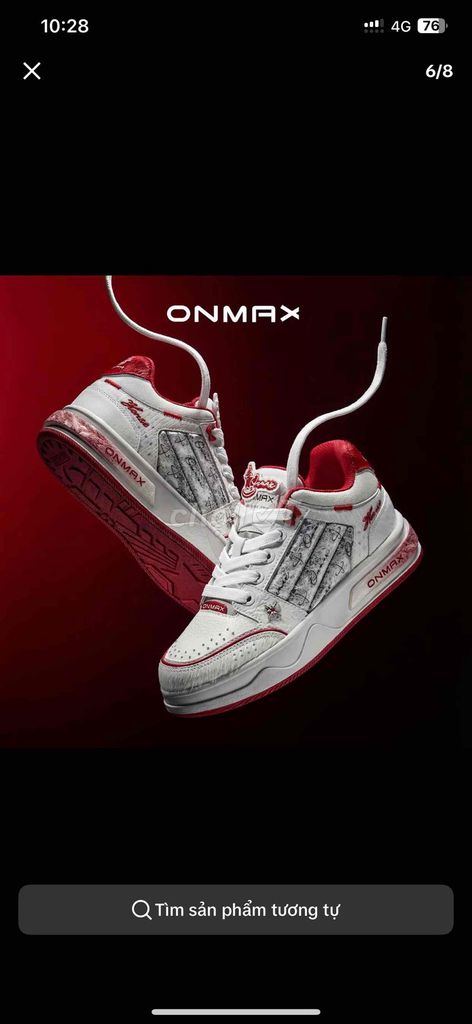 Giày thể thao ONMAX Trắng Đỏ 42 Nguyên seal. Mua bán Giày dép tại Huyện Cần Đước Long An được đăng bởi trung tin hình 1