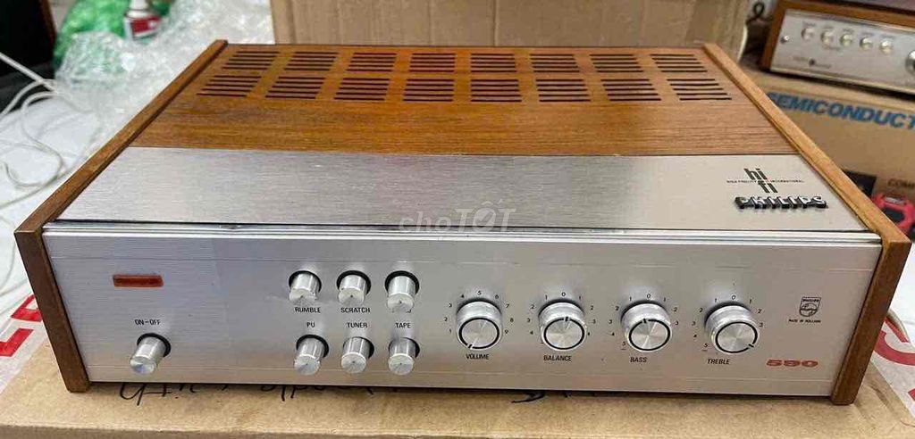 Amply Philips 590 Nâu Bạc. Mua bán Tivi, Âm thanh tại Thành phố Thủ Đức Tp Hồ Chí Minh được đăng bởi Đam Mê Âm Thanh Cổ hình 1