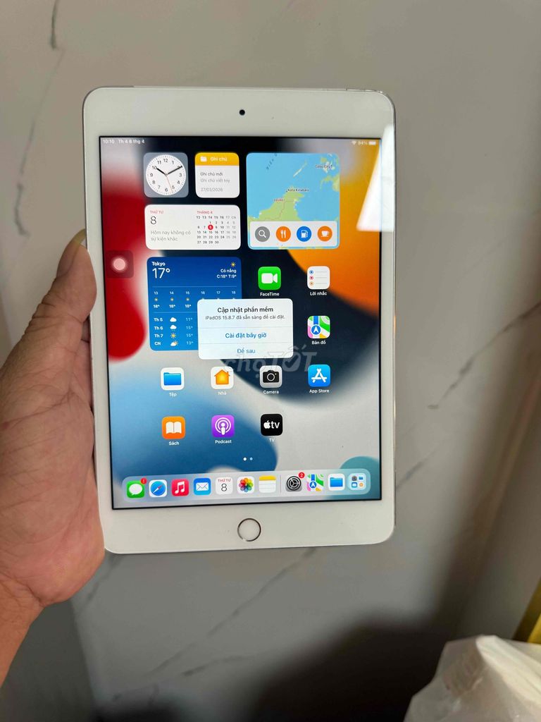 iPad Mini 4 Trắng 4G 32GB, Máy Nguyên Zin. Mua bán Máy tính bảng tại Quận 6 Tp Hồ Chí Minh được đăng bởi Ryan Huynh hình 1