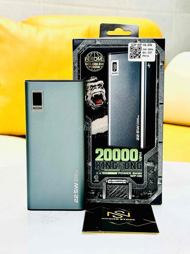 SẠC DỰ PHÒNG SẠC NHANH KING KONG 20000mAh chính hã