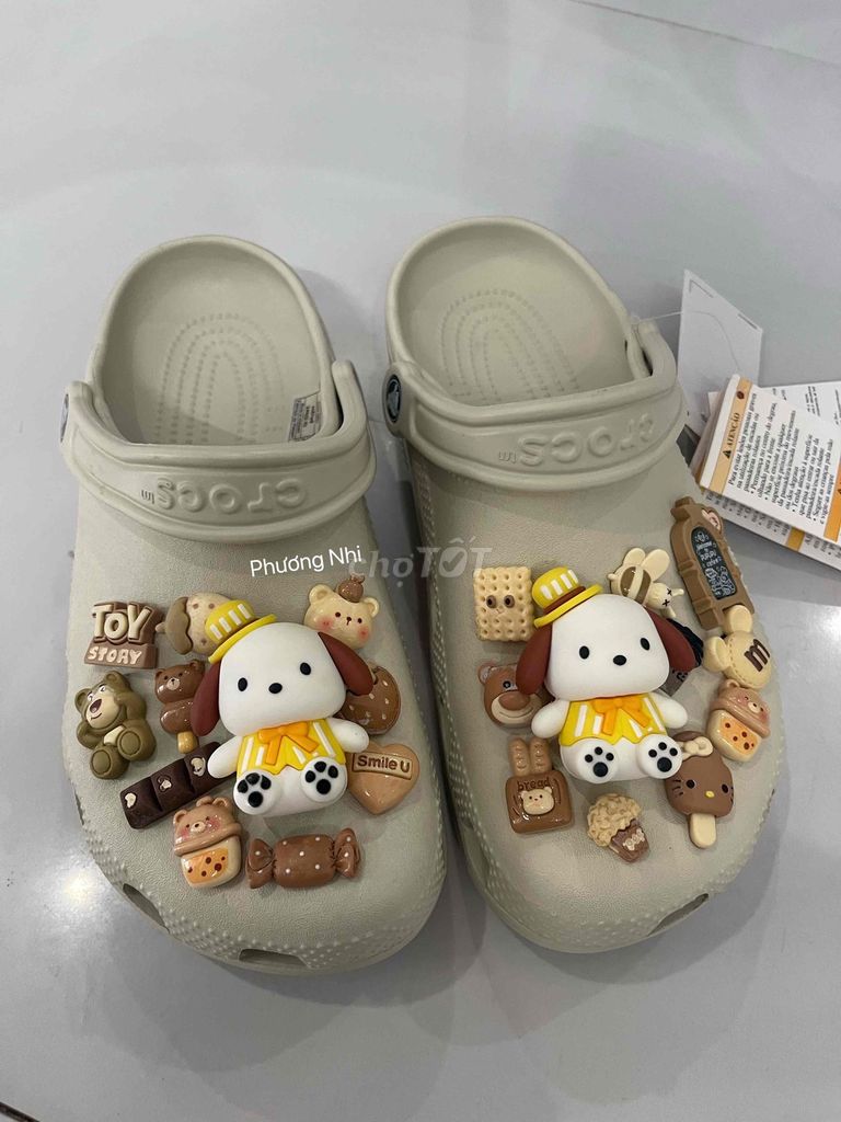 Dép Crocs Classic Kem 38-39. Mua bán Giày dép tại Thành phố Sóc Trăng Sóc Trăng được đăng bởi Phương Nhi hình 1