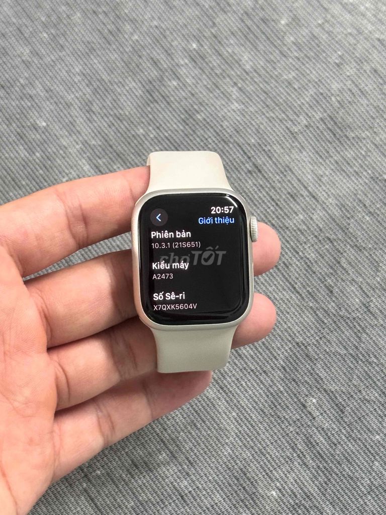 Apple Watch Series 7/41MM GPS Nhôm Màu Starlight