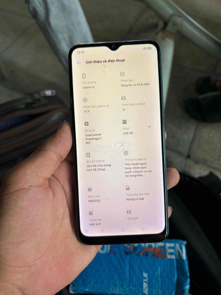 Realme 5i Xanh ngọc 4GB/64GB Snapdragon 665. Mua bán Điện thoại tại Thành phố Vị Thanh Hậu Giang được đăng bởi máy củ giá tốt  hình 1