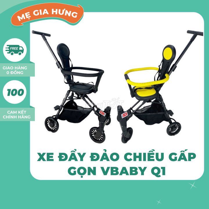 Xe đẩy Vbaby Q1 Đen, Vàng. Mua bán Mẹ và bé tại Huyện Trảng Bom Đồng Nai được đăng bởi  thanh hình 1