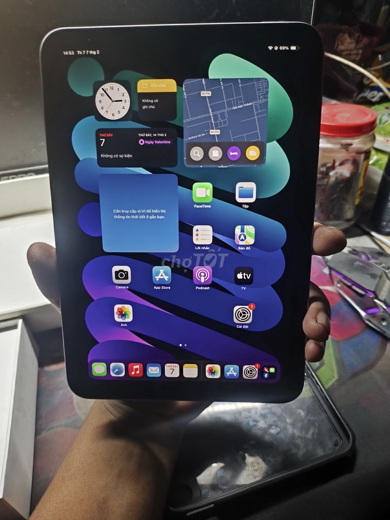 Apple iPad mini 7 Bạc. Mua bán Máy tính bảng tại Huyện Long Thành Đồng Nai được đăng bởi Om Ti vi hình 1