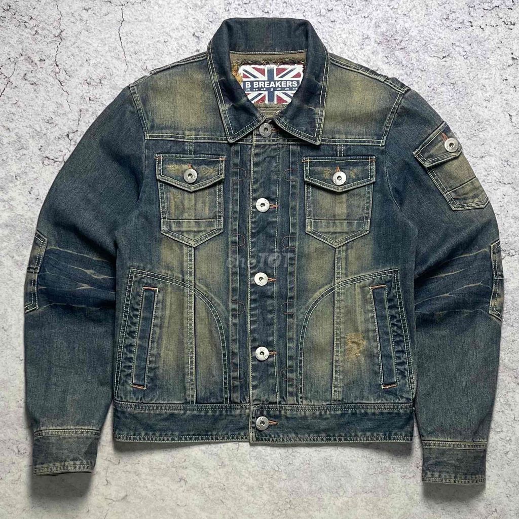 Áo khoác jean B BREAKERS nam Cotton size M. Mua bán Quần áo tại Quận Liên Chiểu Đà Nẵng được đăng bởi BoarVintage  hình 1