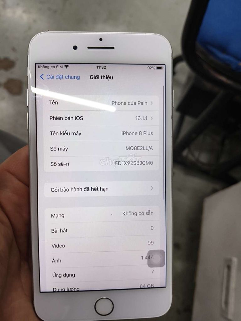 Apple iPhone 8 Plus 64GB Trắng. Mua bán Điện thoại tại Huyện Thống Nhất Đồng Nai được đăng bởi android  hình 1