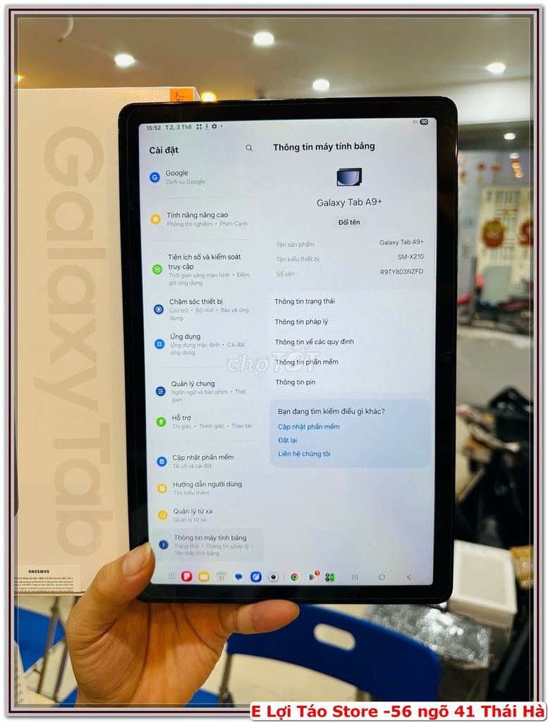 Samsung Galaxy Tab A9+ 4GB/64GB BH 26/11/2026. Mua bán Máy tính bảng tại Quận Đống Đa Hà Nội được đăng bởi Nguyễn Tiến Lợi hình 1