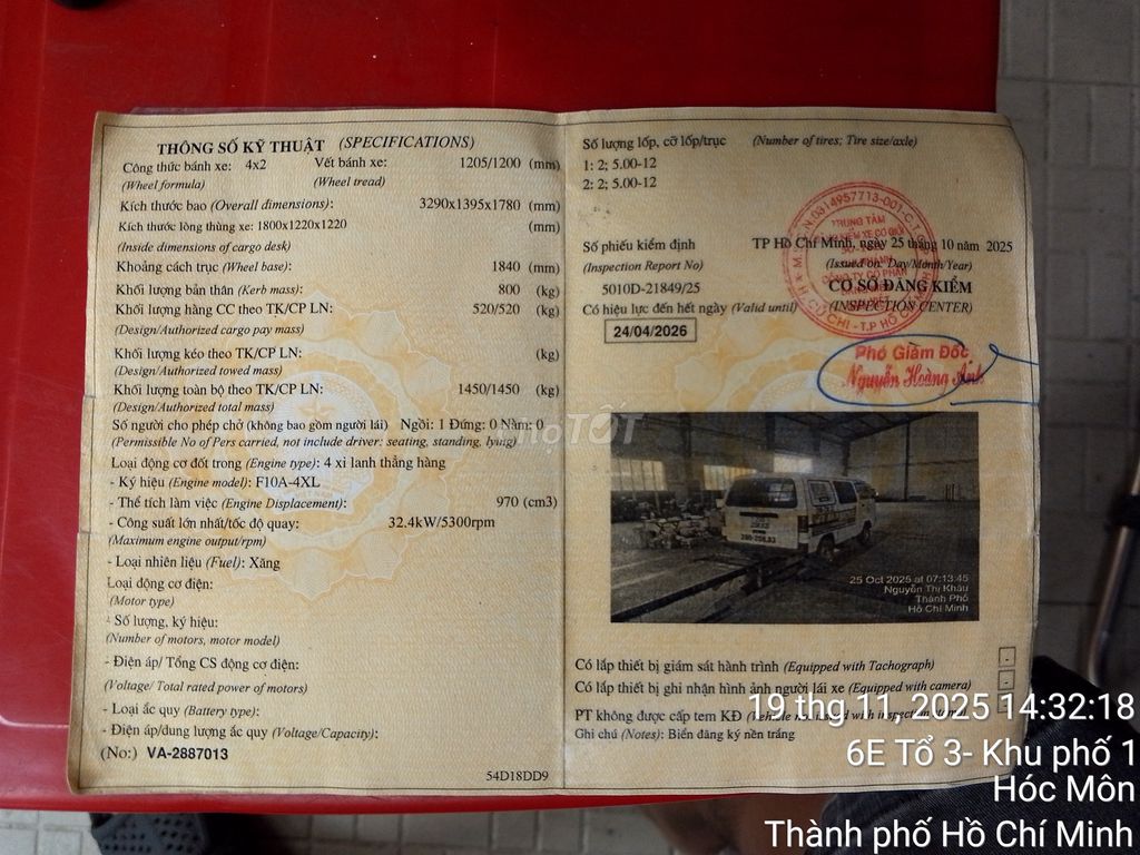 Suzuki Super Carry Van 2004  - 100000 km. Mua bán Ô tô tại Huyện Hóc Môn Tp Hồ Chí Minh được đăng bởi Tu Le Thanh hình 2